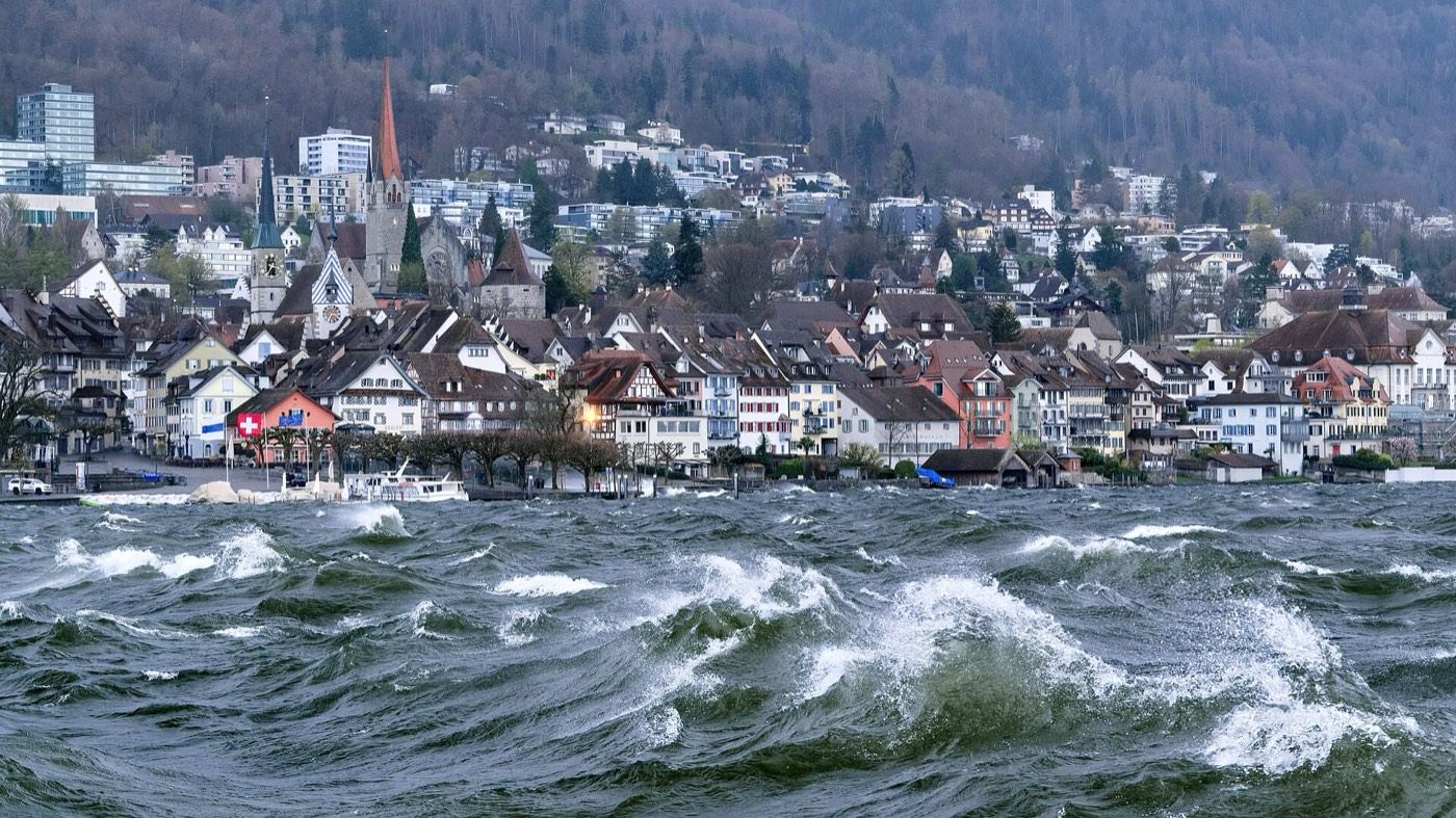 The old town of Zug on the shore of Lake Zug, Switzerland